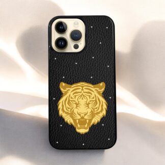 ỐP LƯNG IPHONE BỌC VÀNG - MẪU ĐẦU HỔ