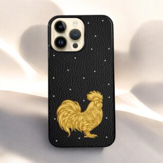 ỐP LƯNG IPHONE BỌC VÀNG - MẪU CON GÀ