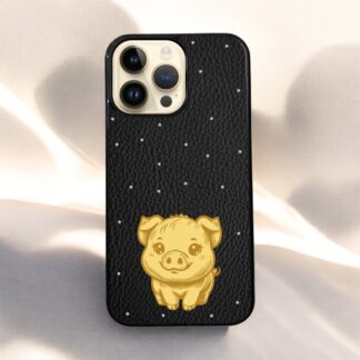ỐP LƯNG IPHONE BỌC VÀNG - MẪU CON HEO